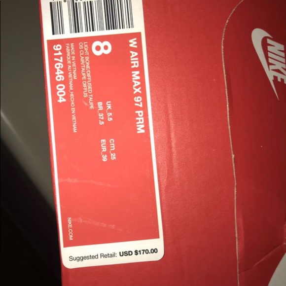 Women Air Max 97 PRM size 8! Vnds worn 2x - Picture 5 of 5